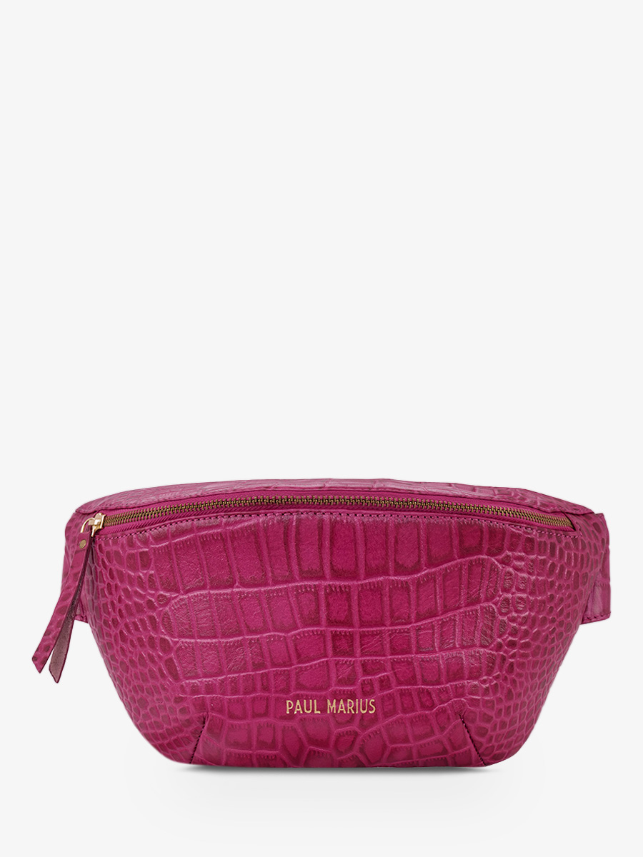 leather-fanny-pack-for-woman-pink-front-view-picture-labanane-alligator-tourmaline-paul-marius-3760125357133