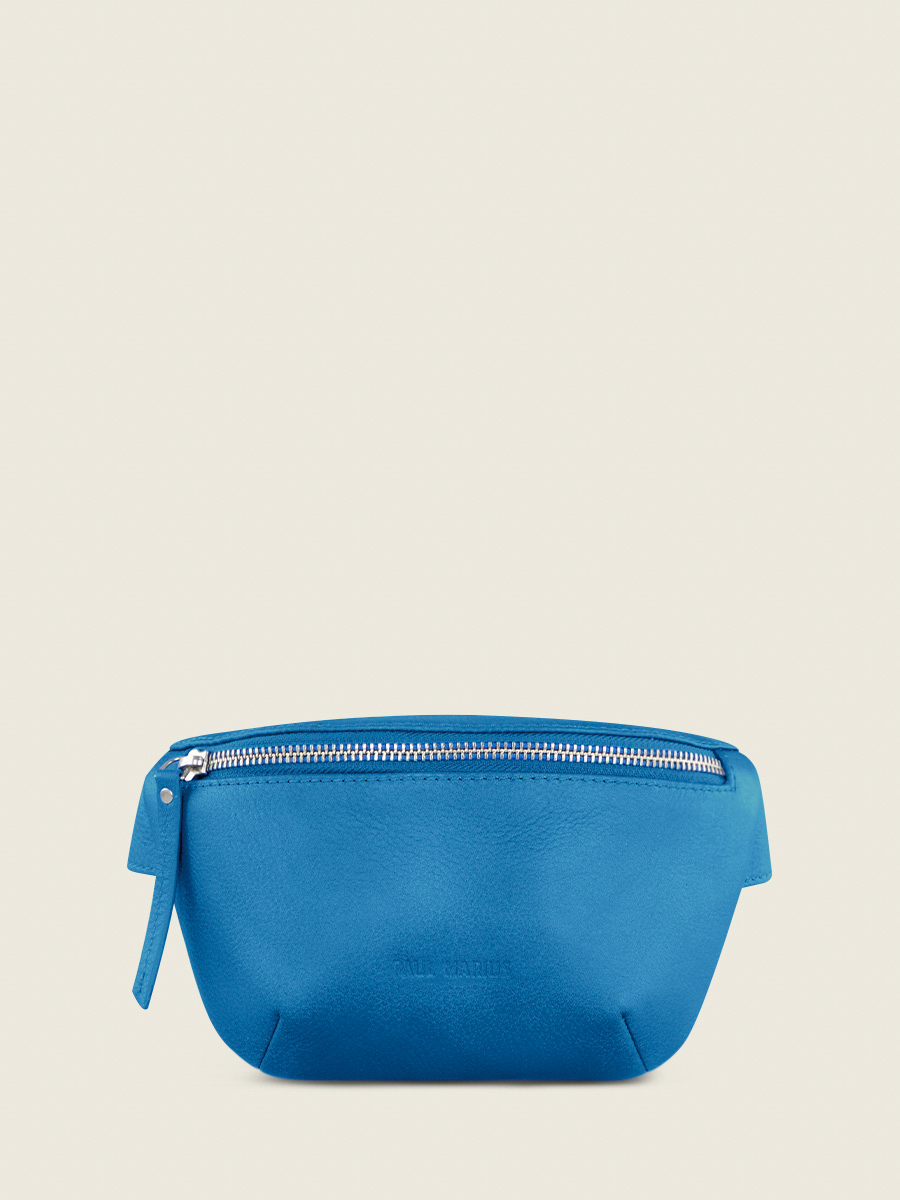 Blue Leather Fanny Pack for Women LaBanane XS Neon Blue PAUL MARIUS