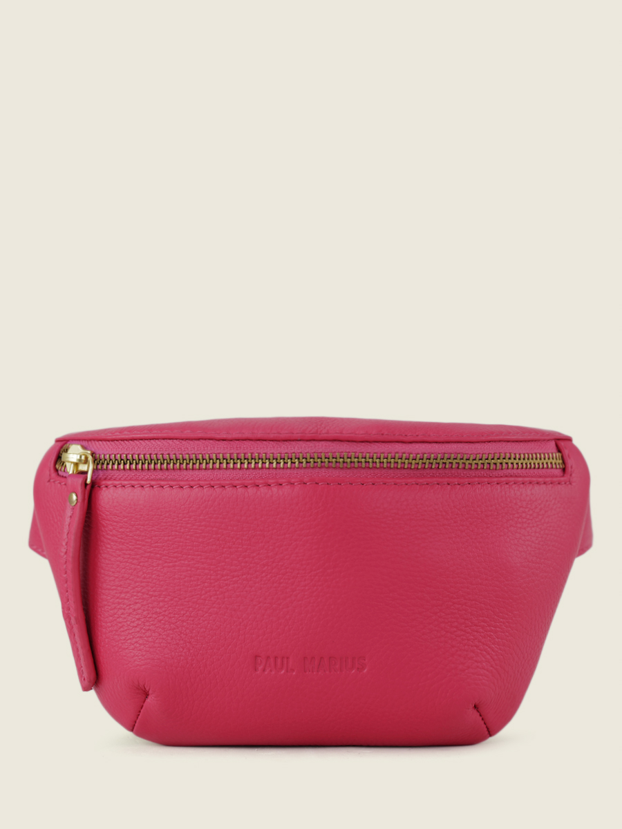 pink-leather-mini-fanny-pack-labanane-xs-sorbet-raspberry-paul-marius-side-view-picture-m503xs-sb-pi