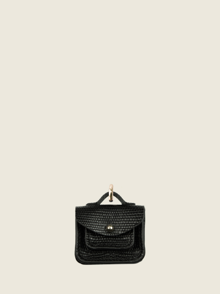 black-leather-key-ring-labreloque-mademoiselle-george-1960-jet-black-paul-marius-campaign-picture-lkc-w05-l-b