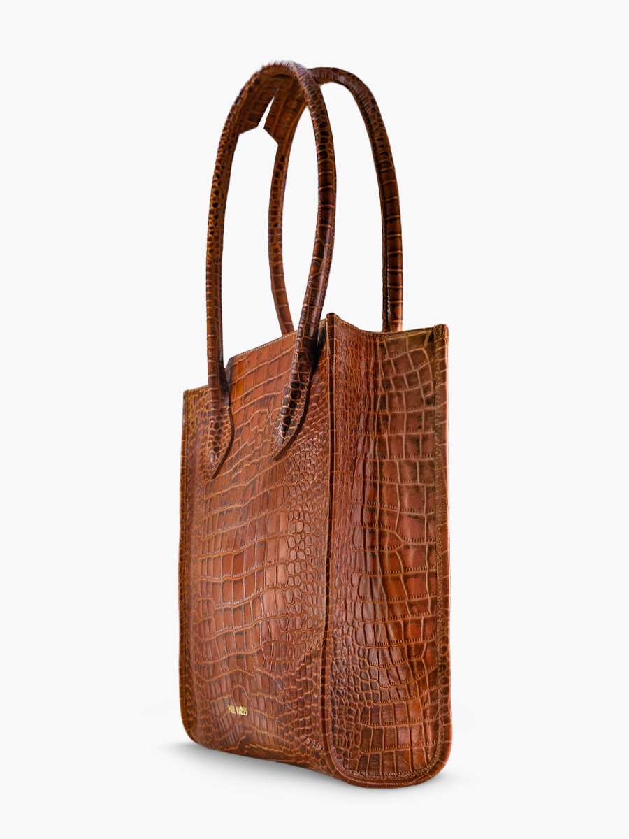 photo-side-view-brown-leather-tote-bag-laflaneuse-alligator-ambre-paul-marius-3760125356334