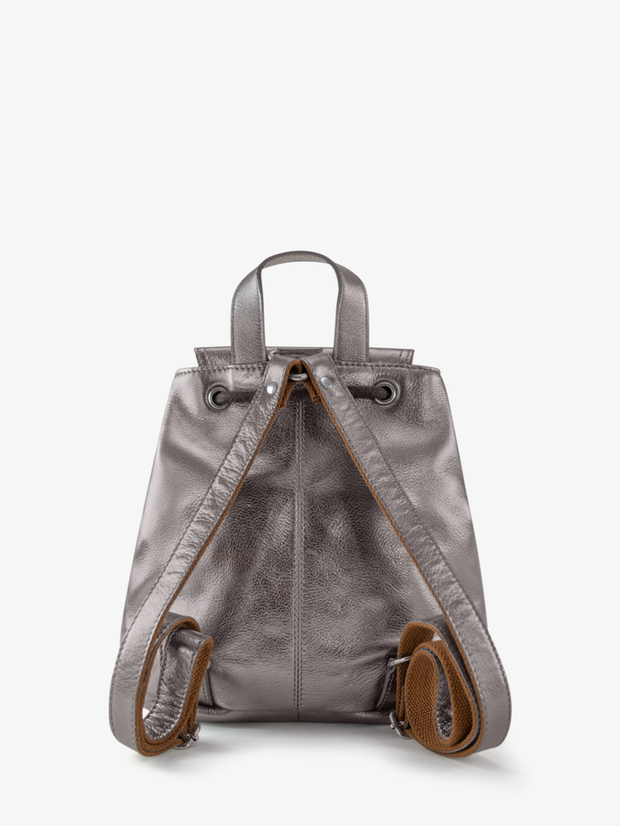 Silver leather rucksack outlet