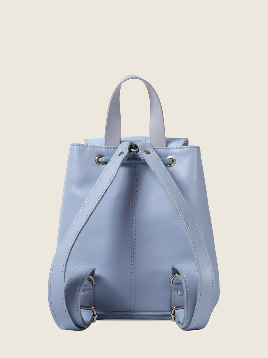 Purple leather backpack LeBaroudeur - Lavande inside view