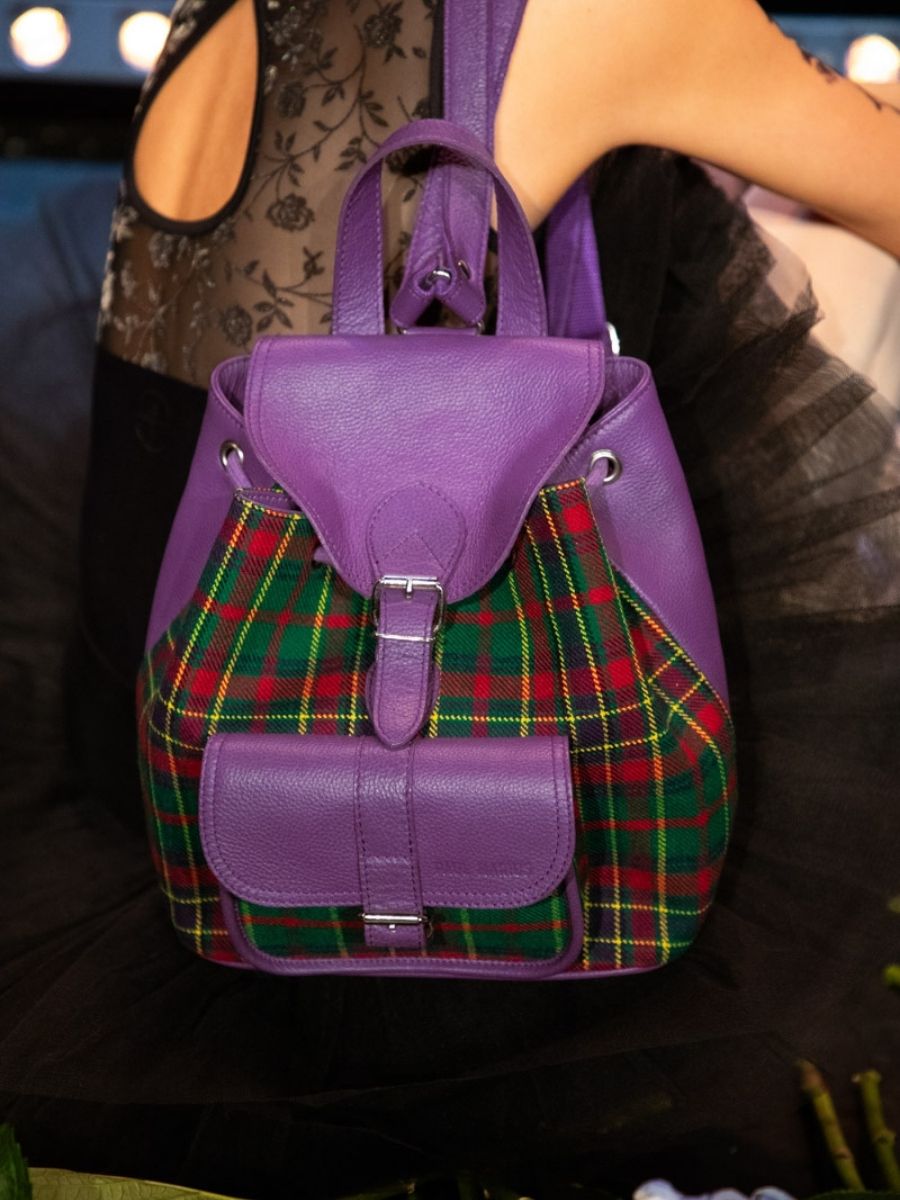purple-tartan-leather-backpack-lebaroudeur-versus-paul-marius-front-view-picture-m40-sco-gr-p