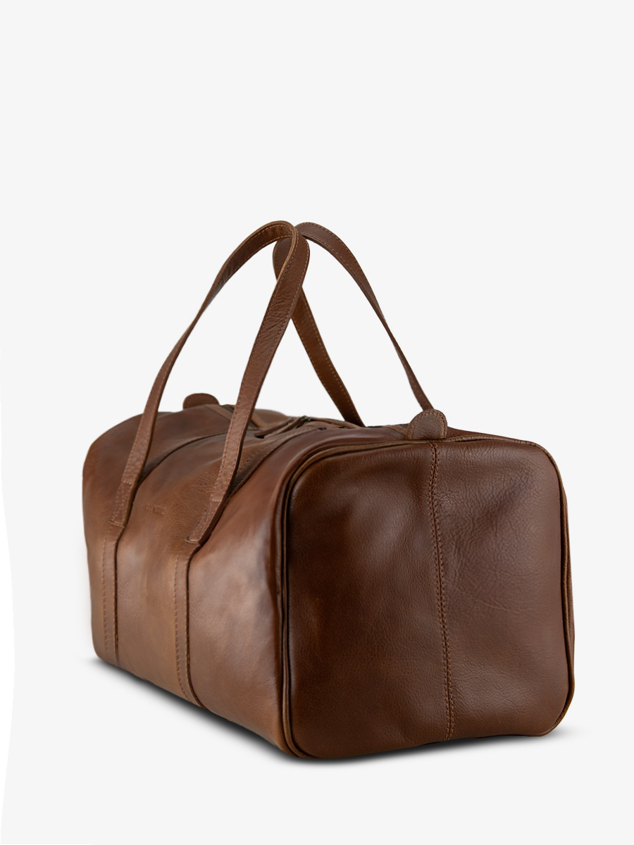 leather travel bag plane Brown - LeCabine Tobacco Brown | PAUL MARIUS