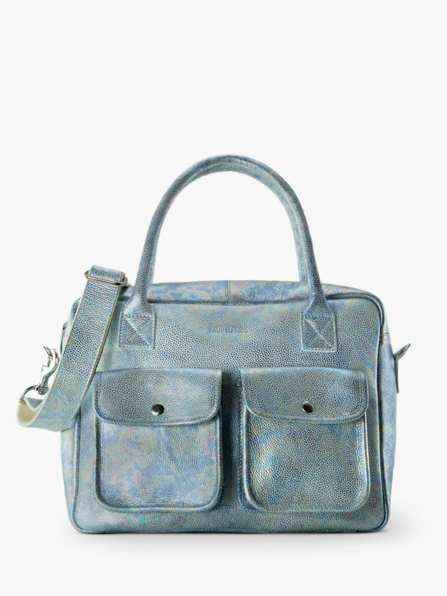 White and Holograpic Handbag for Women LeDandy Granite PAUL MARIUS