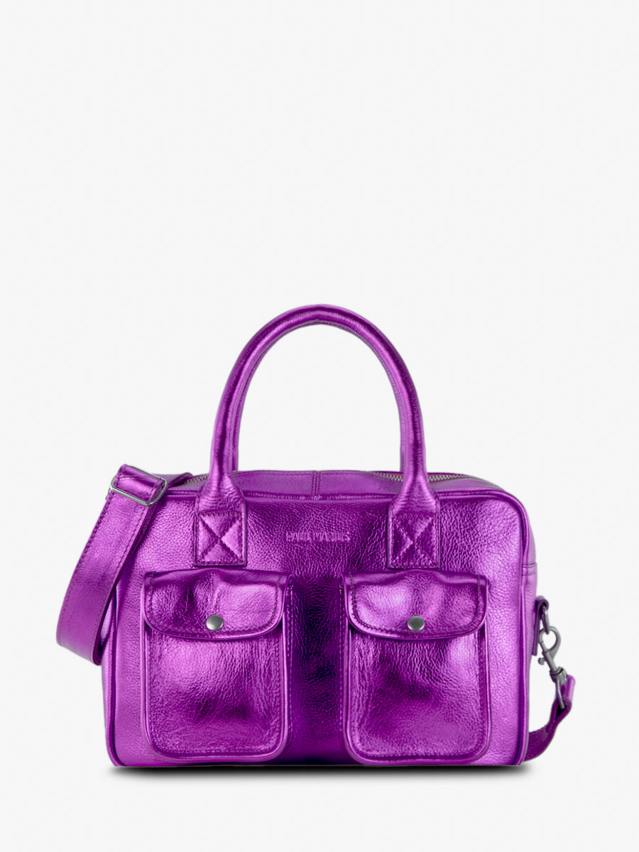 purple-metallic-leather-handbag-ledandy-s-bonbon-paul-marius-front-view-picture-w04s-m-p
