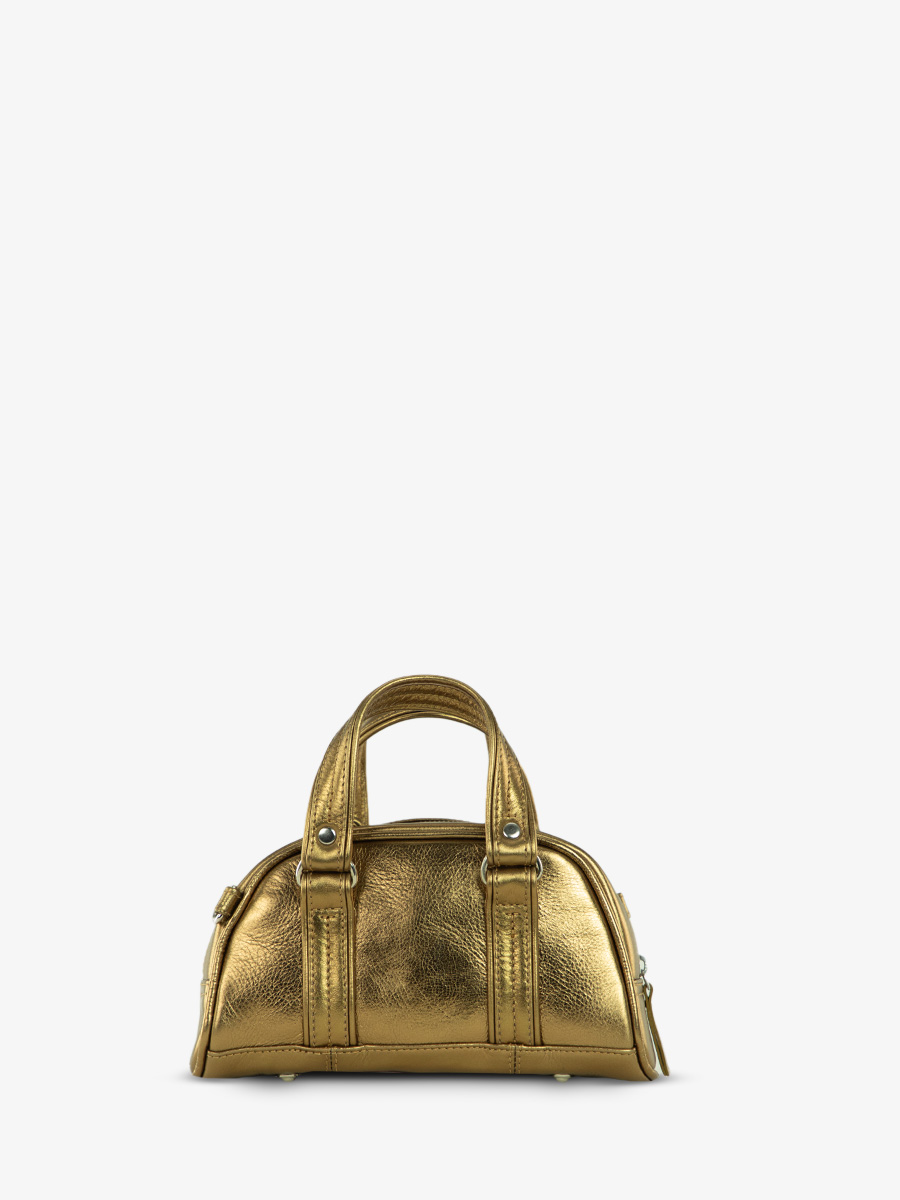 Metallic bronze leather handbags online