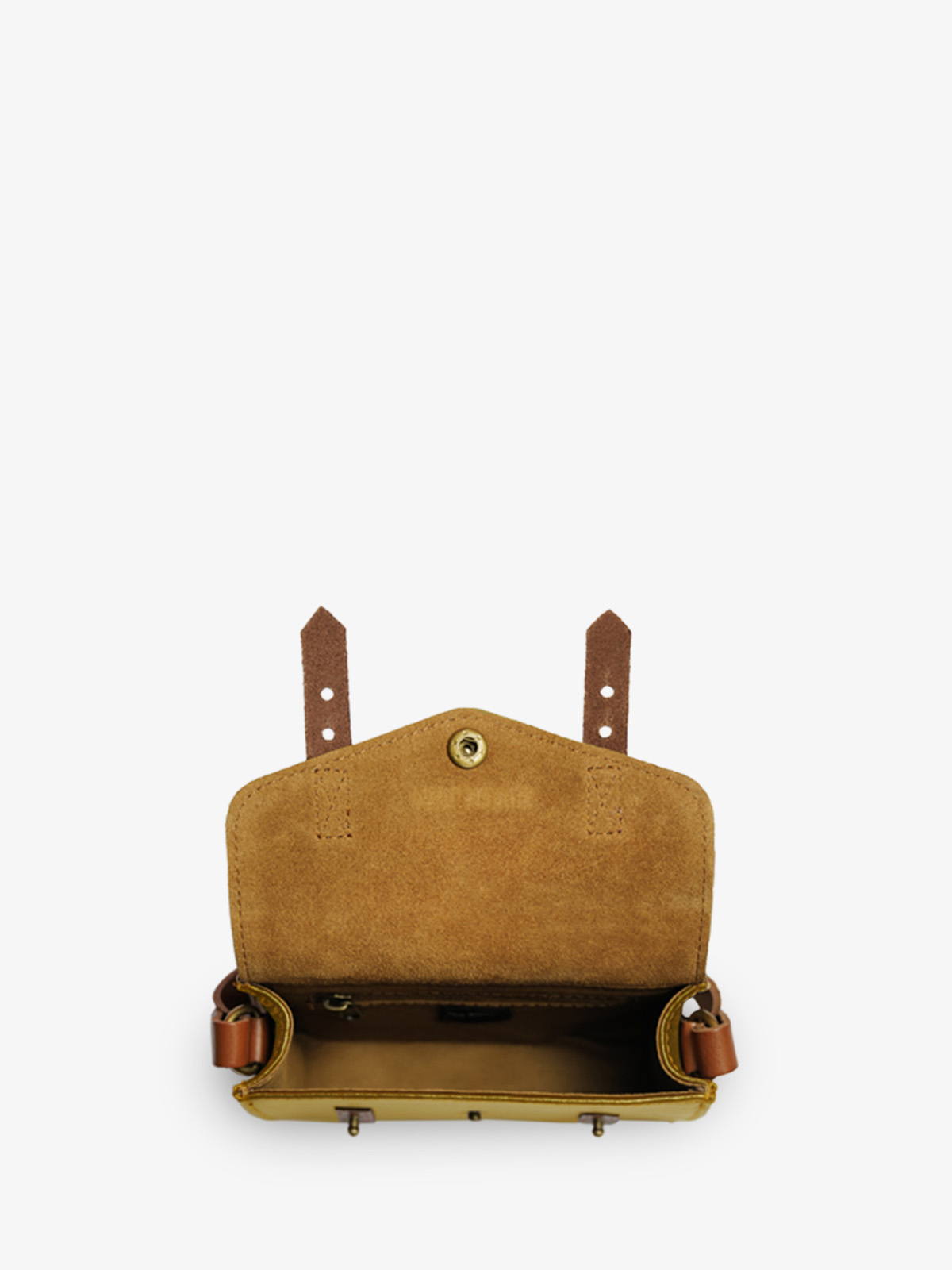 Gold Leather Shoulder Bag for Women L Indispensable Bronze PAUL MARIUS