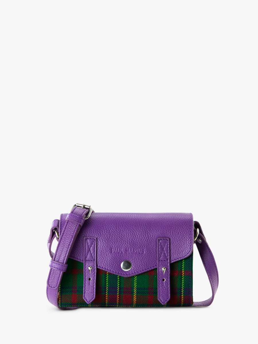 purple-tartan-mini-leather-shoulder-bag-lemini-indispensable-versus-paul-marius-front-view-picture-w08s-sco-gr-p