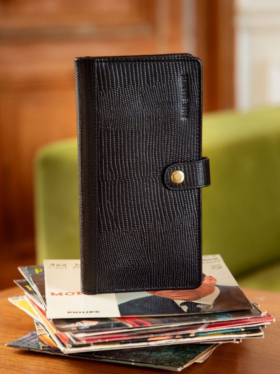 black-leather-wallet-leportefeuille-charlotte-n2-1960-jet-black-paul-marius-front-view-picture-m67-l-b