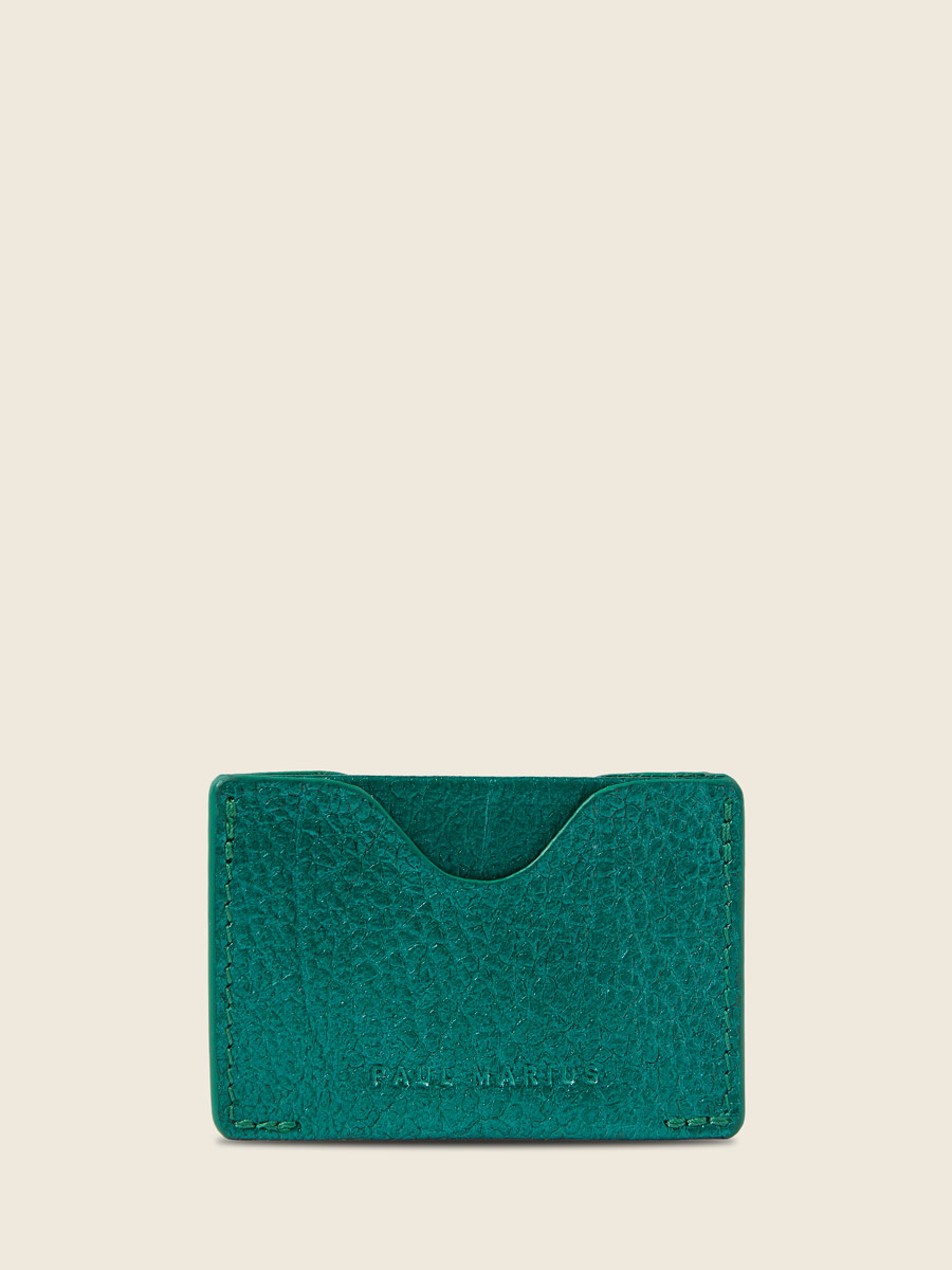 Blue leather wallet LePorte-cartes Gabin - Lagoon Star back view