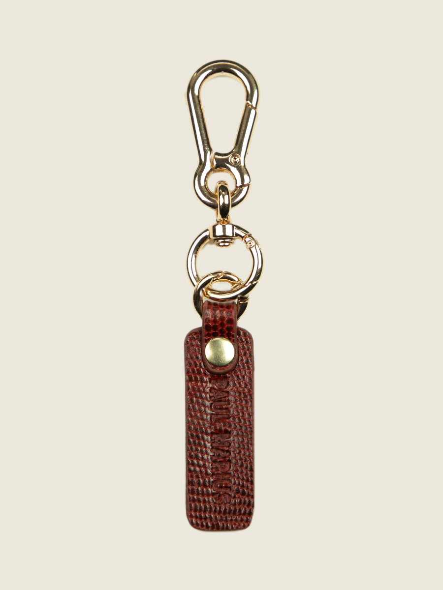 LePorte cle Breloque 1960 Garnet key ring red leather PAUL MARIUS