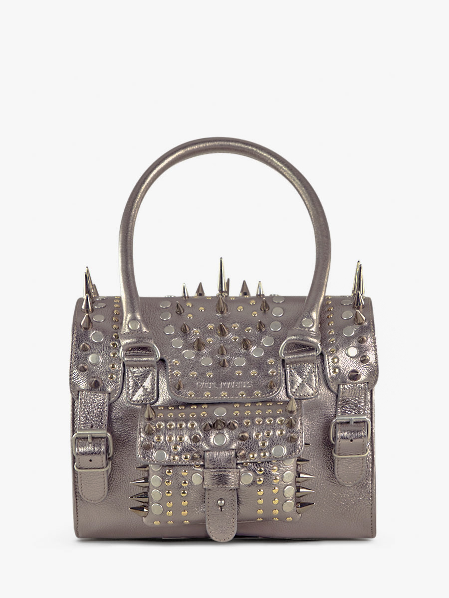 silver-leather-handbag-lerive-gauche-s-edition-noire-opus-paul-marius-front-view-picture-w01s-bed-op4-gm