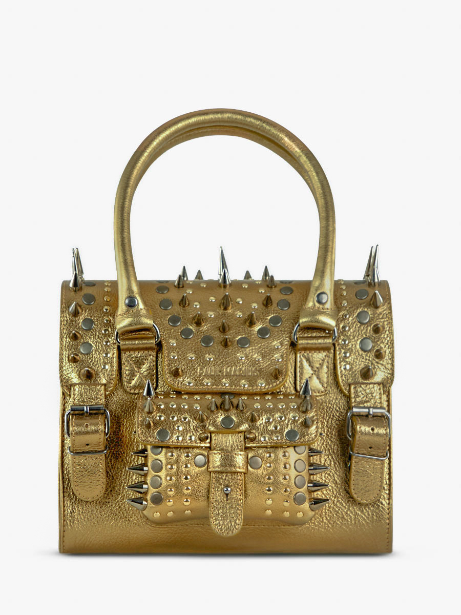 Gold Leather Handbag for Women LeRive Gauche S Edition Noire OPUS IV PAUL MARIUS