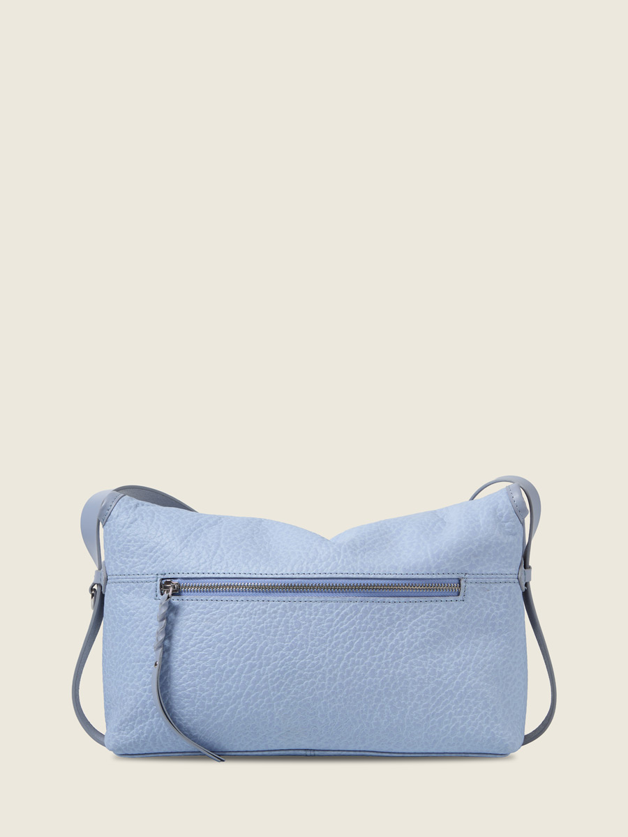 Purple leather crossbody bag Loulou  - Lavender inside view