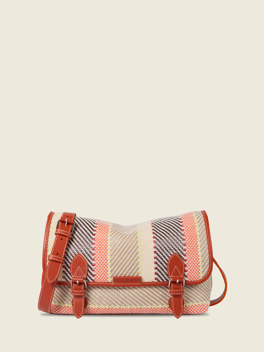 Multicoloured raffia crossbody bag Loulou Raphia - Multicolour front view