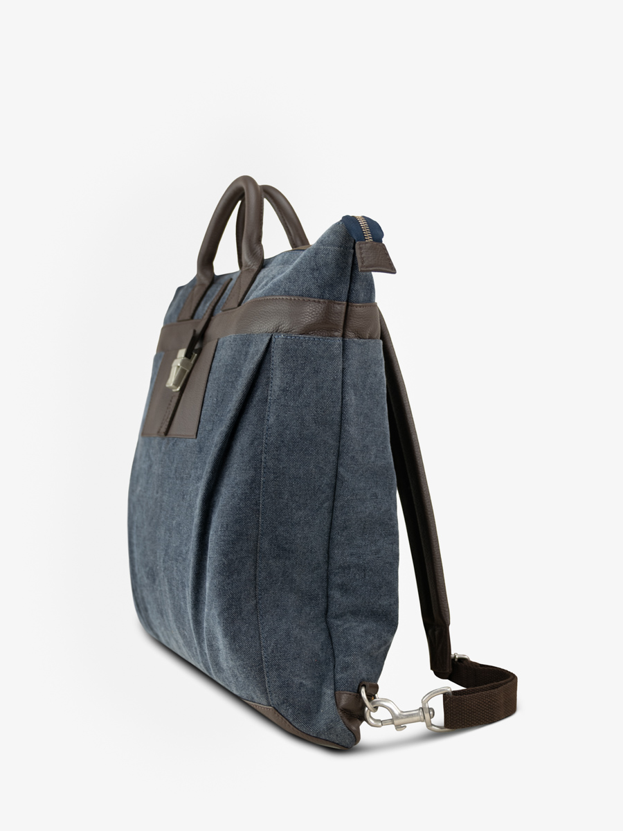briefcase-backpack-brown-green-aviateur-cocoa-blue-canvas-side-view-b07-odbr-bluc