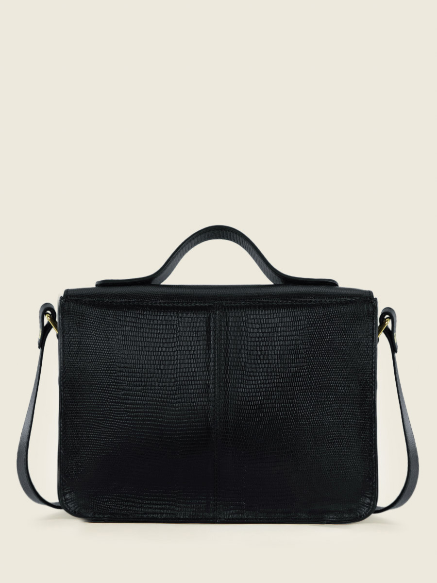 jet-black-leather-handbag-mademoiselle-george-1960-paul-marius-back-view-picture-w05-l-b