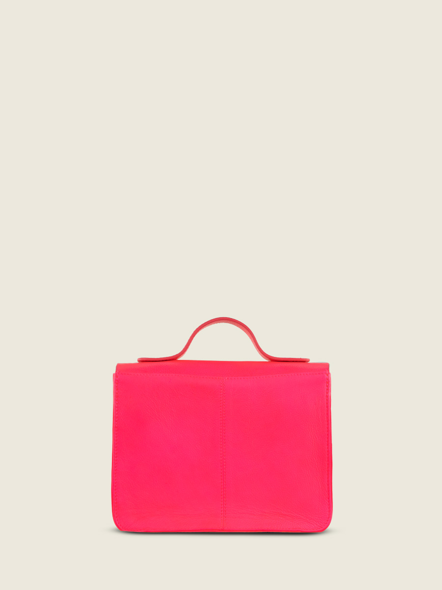 Pink Leather Handbag for Women Mademoiselle George Neon Pink PAUL MARIUS