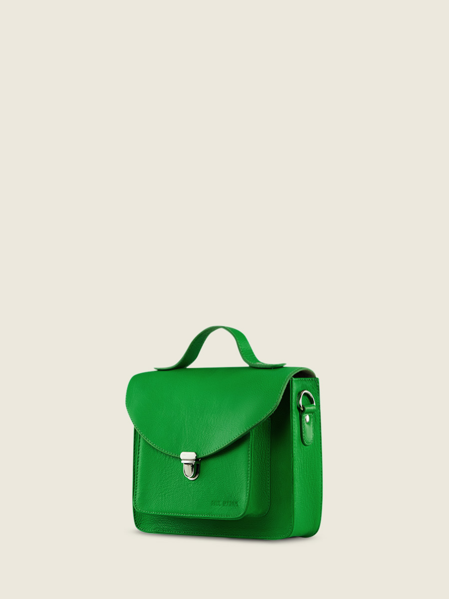 green-leather-handbag-mademoiselle-george-neon-paul-marius-back-view-picture-w05-ne-gr
