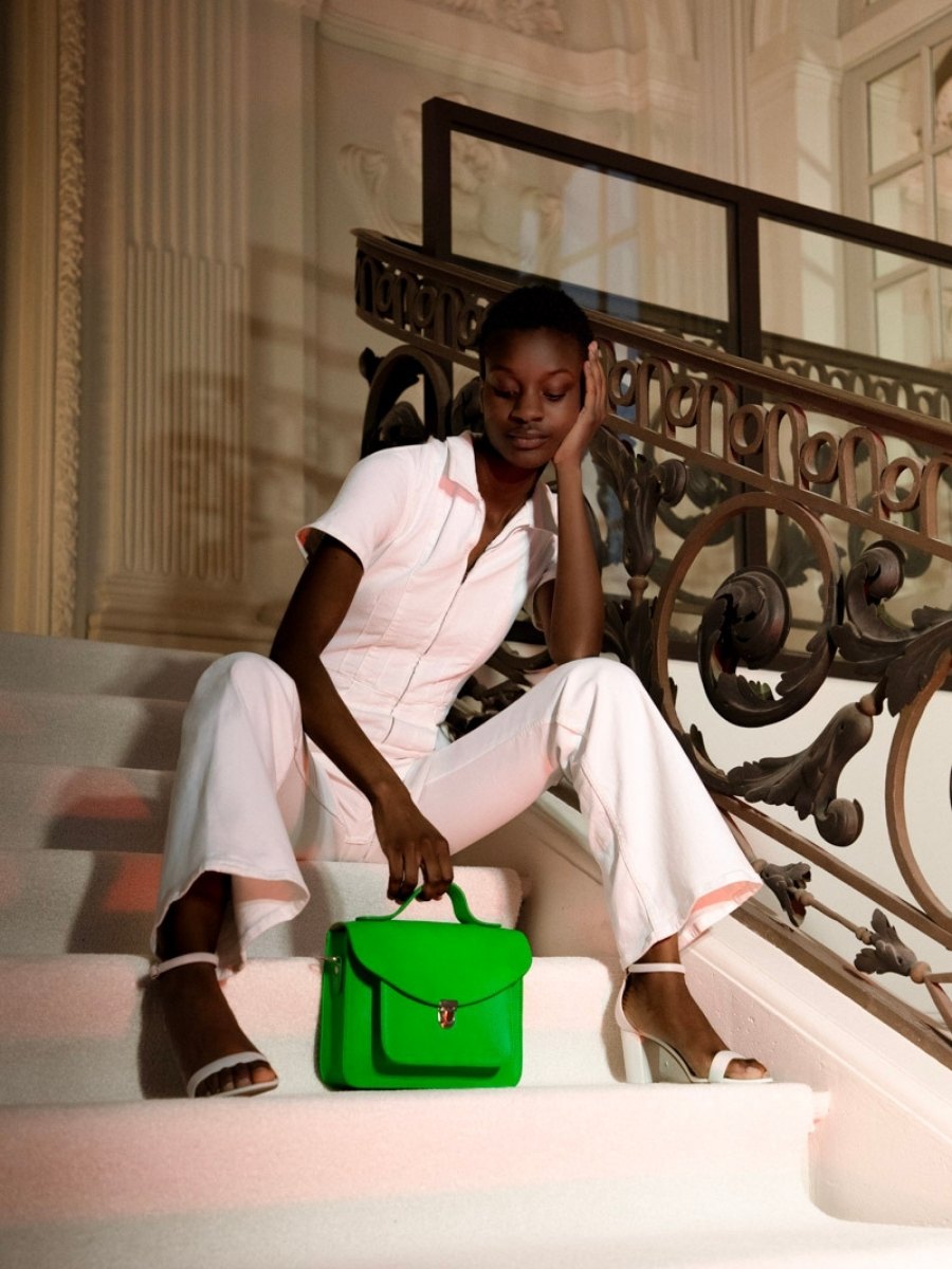 green-leather-handbag-mademoiselle-george-neon-paul-marius-front-view-picture-w05-ne-gr