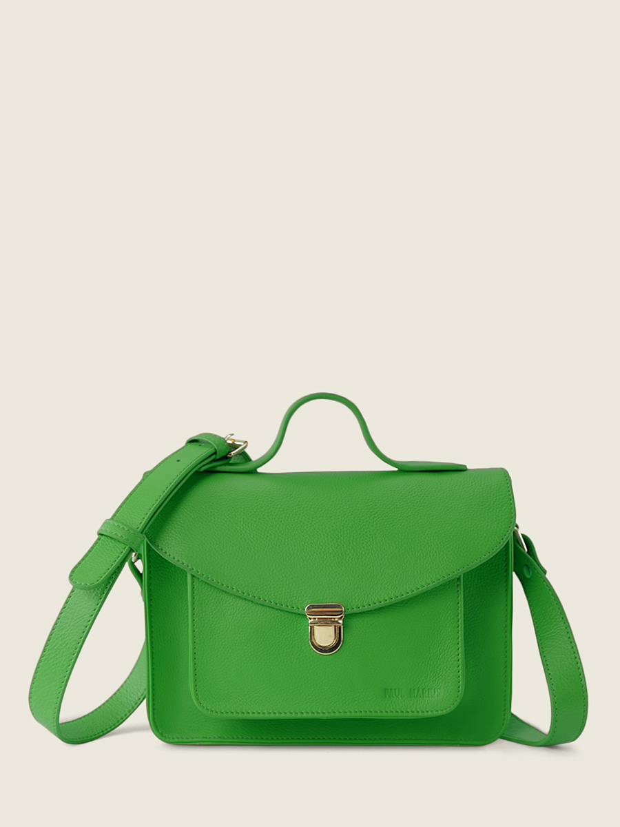 green-leather-cross-body-bag-mademoiselle-george-sorbet-kiwi-paul-marius-front-view-picture-w05-sb-gr