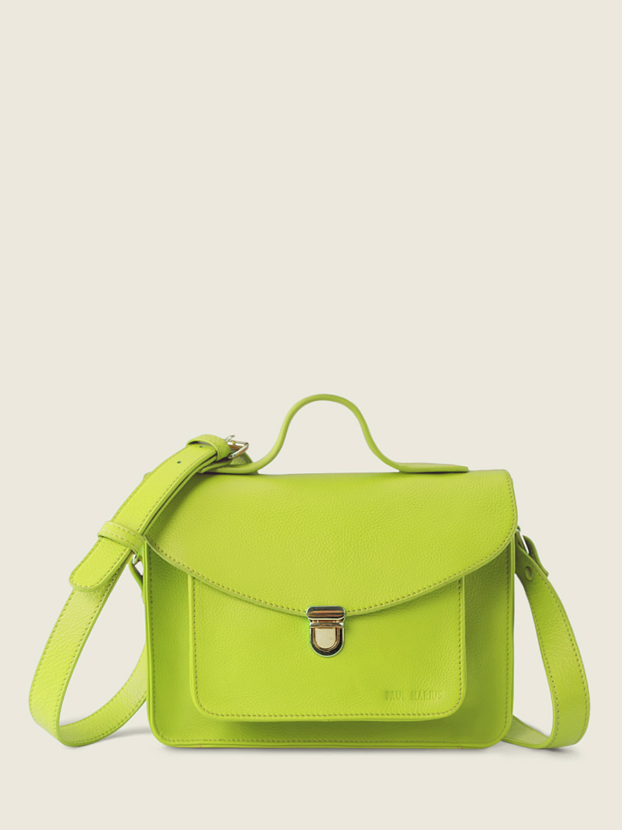 green-leather-cross-body-bag-mademoiselle-george-sorbet-apple-paul-marius-front-view-picture-w05-sb-lgr