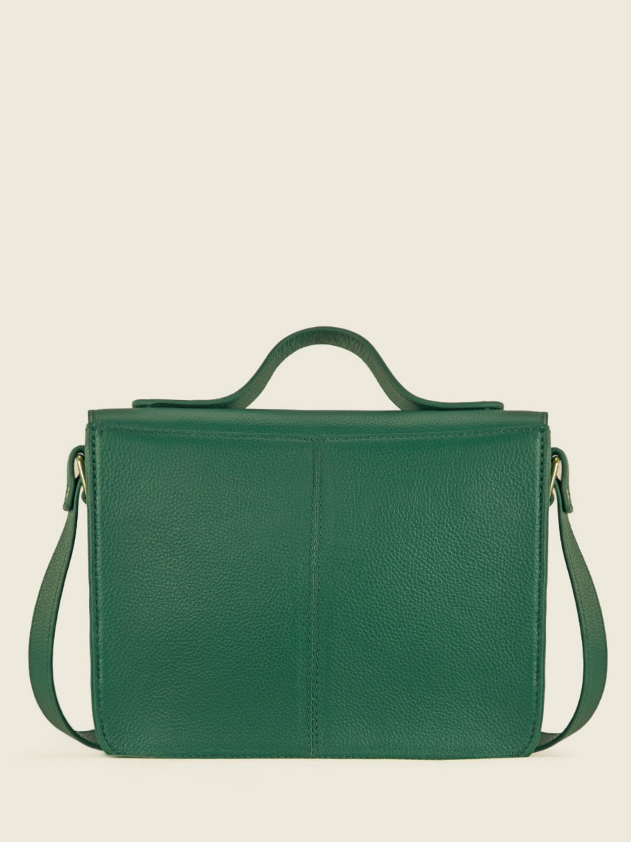 Green Leather Handbag for Women Mademoiselle George Azur Imperial Green PAUL MARIUS