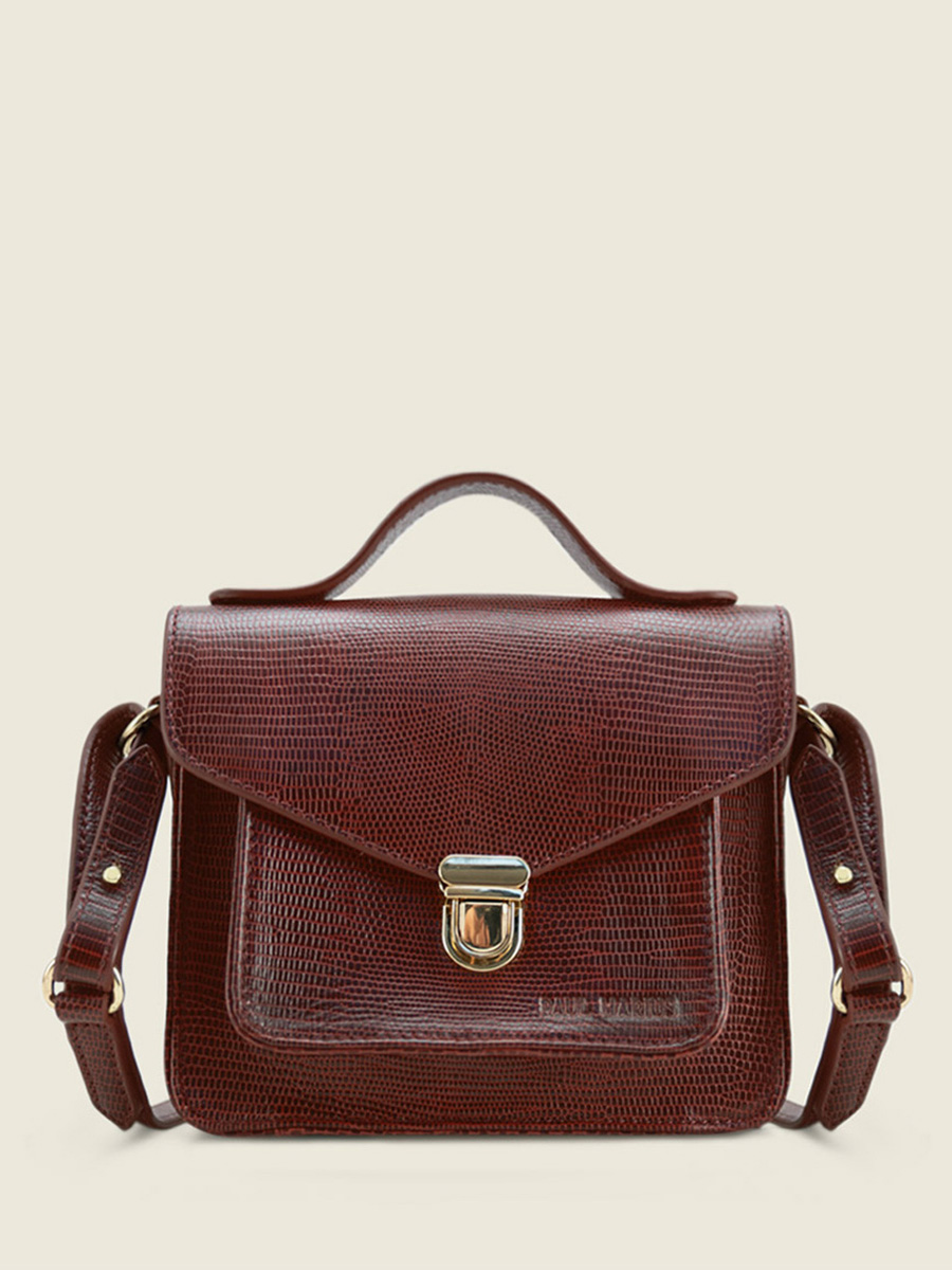 red-leather-handbag-mademoiselle-george-xs-1960-paul-marius-front-view-picture-w05xs-l-r