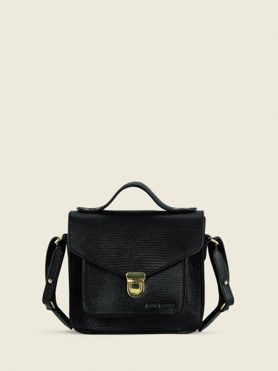 jet-black-leather-handbag-mademoiselle-george-xs-1960-paul-marius-side-view-picture-w05xs-l-b