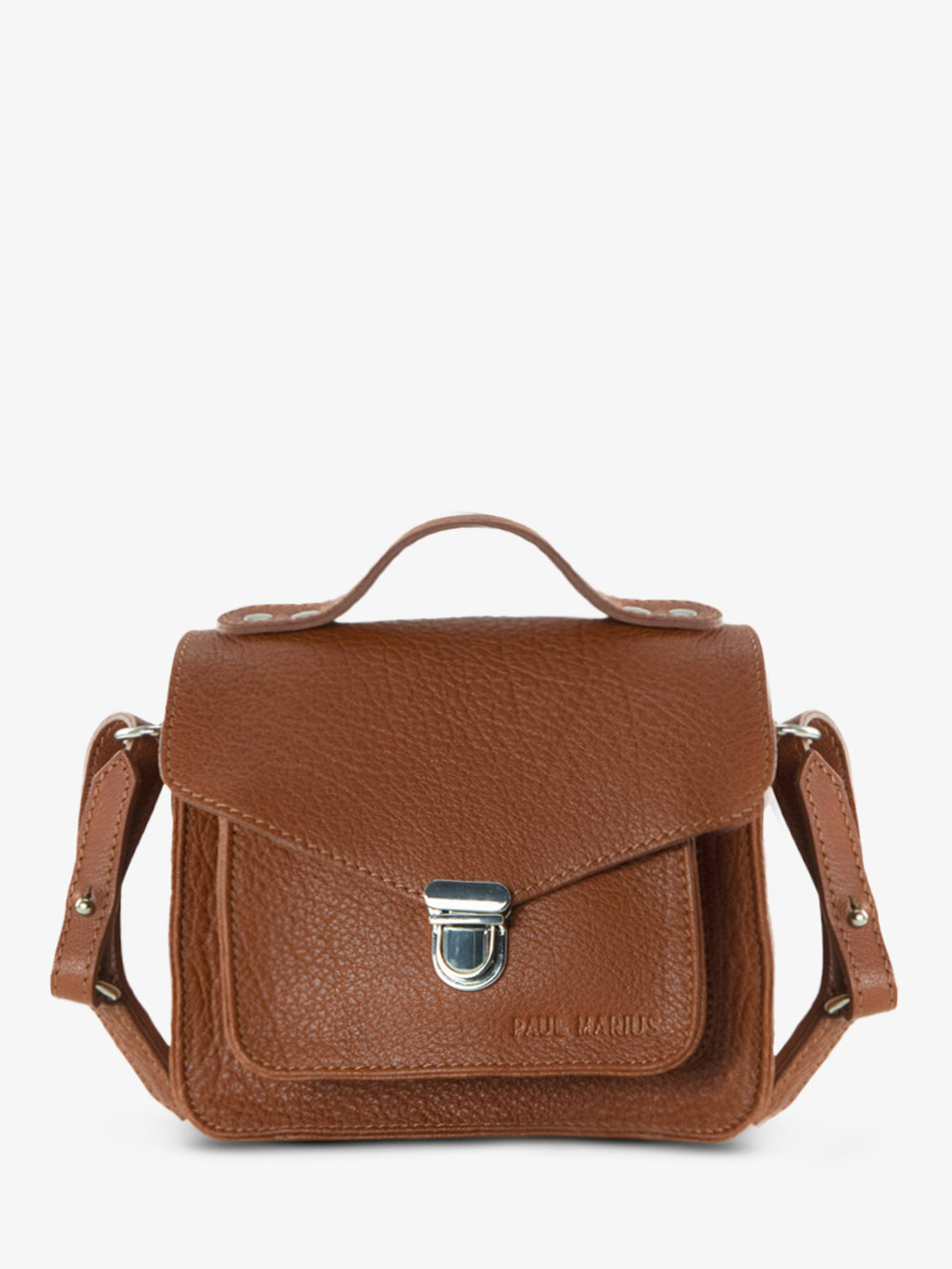 brown-leather-handbag-mademoiselle-george-xs-light-brown-paul-marius-front-view-picture-w05xs-l