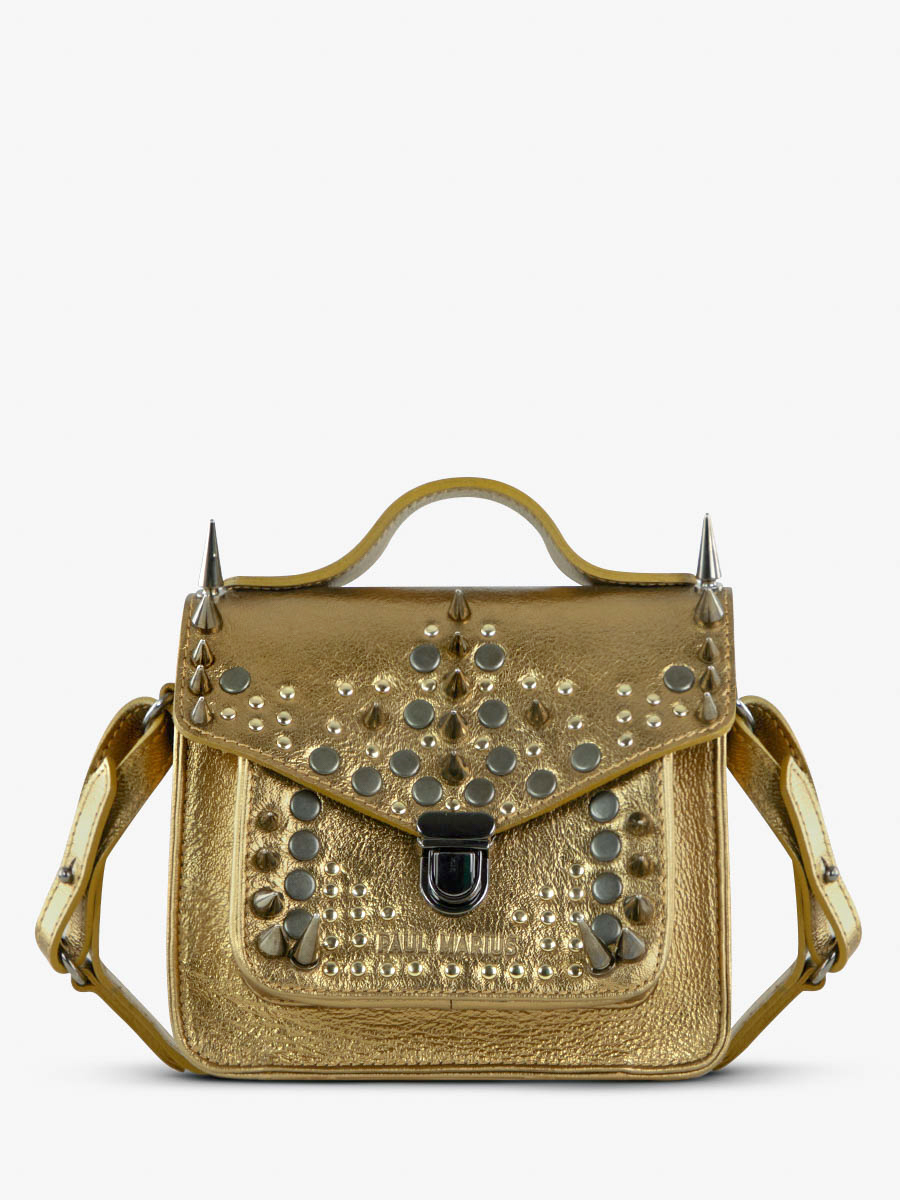 gold-leather-mini-cross-body-bag-mademoiselle-george-xs-edition-noire-opus-paul-marius-front-view-picture-w05xs-bed-op4-og