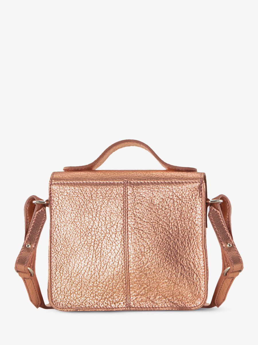 Metallic rose gold handbag hotsell