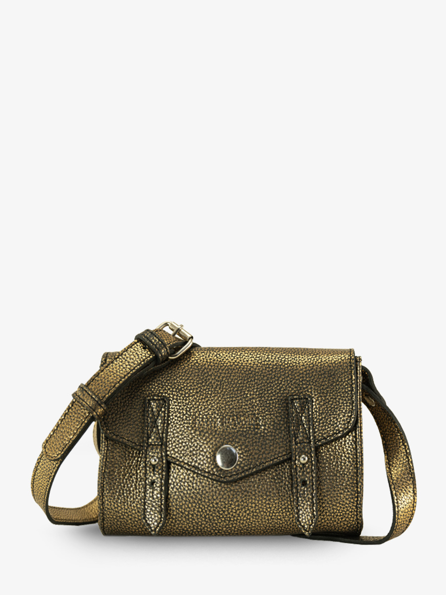 black-and-gold-leather-mini-shoulder-bag-lemini-indispensable-granite-paul-marius-front-view-picture-w08s-gra-g-b