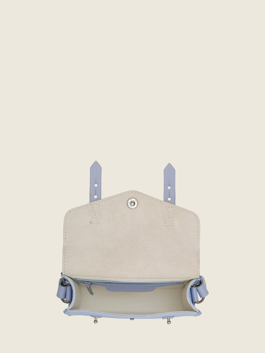 Small purple leather crossbody bag LeMini Indispensable - Lavender focus material photo