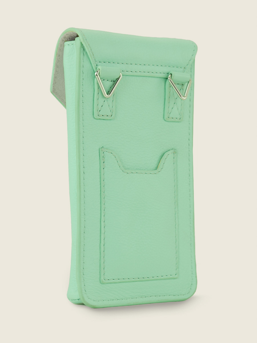 green-leather-phone-bag-for-women-eva-pastel-mint-paul-marius-side-view-picture-m71-pt-gr