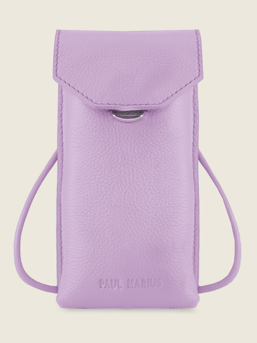Purple Leather Phone Bag Eva Pastel Lilac PAUL MARIUS