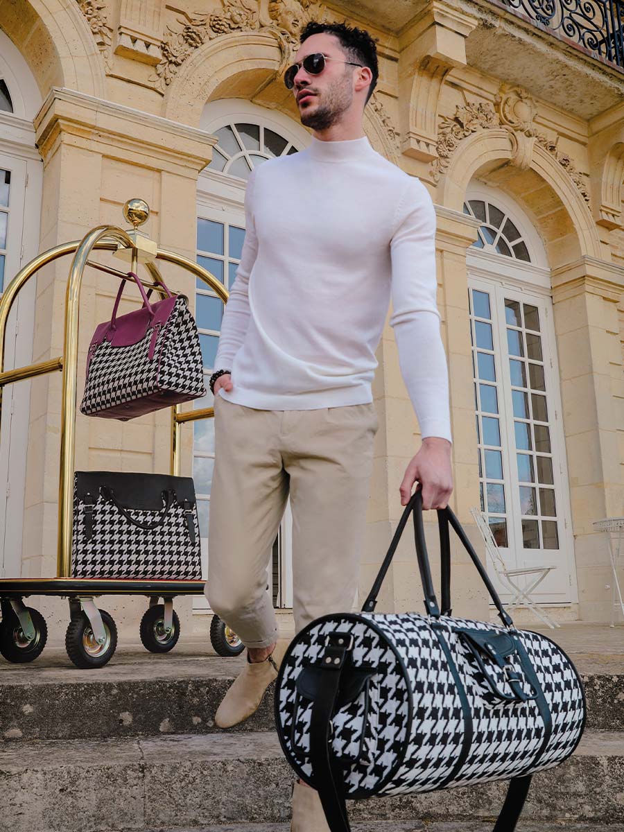 LeVoyageur XL Allure Noir sac de voyage cuir noir femme PAUL MARIUS
