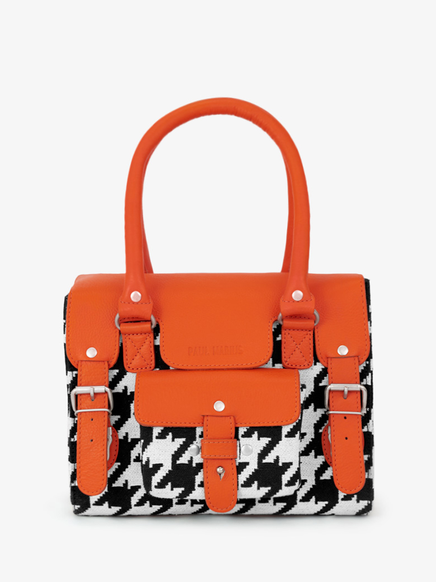 Orange Leather Handbag for Women LeRive Gauche S Allure Orange PAUL MARIUS