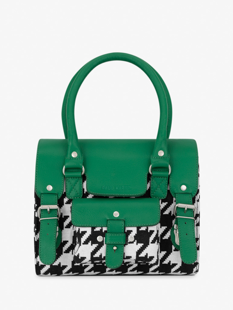 Green Leather Handbag for Women LeRive Gauche S Allure Green PAUL MARIUS