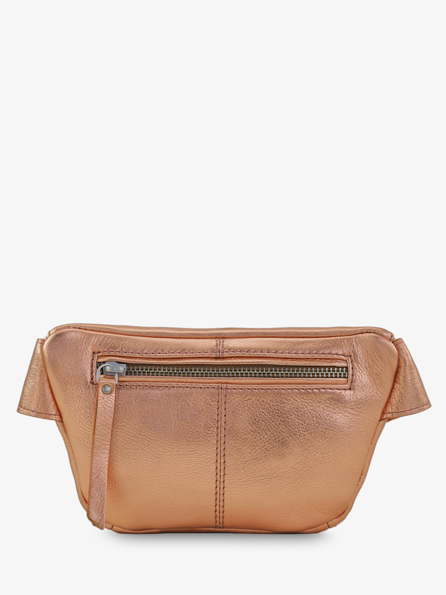 Rose Gold Mini Leather Fanny Pack LaBanane XS Rose Gold PAUL MARIUS