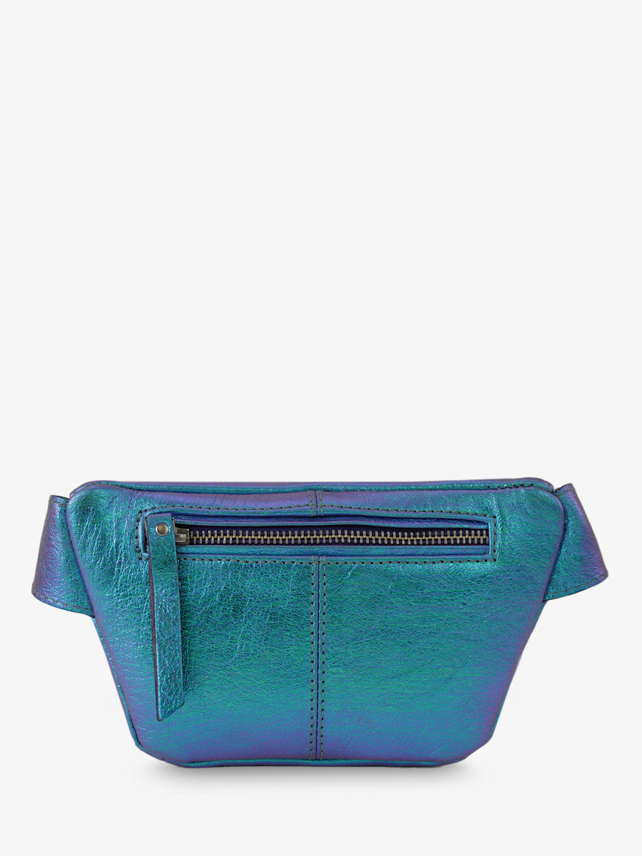 Blue leather fanny pack on sale