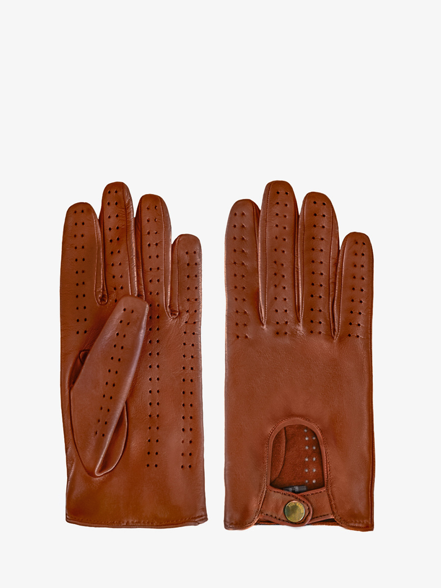 Brown Leather Racing Gloves for Women Racing Gloves Women Allure Brown PAUL MARIUS