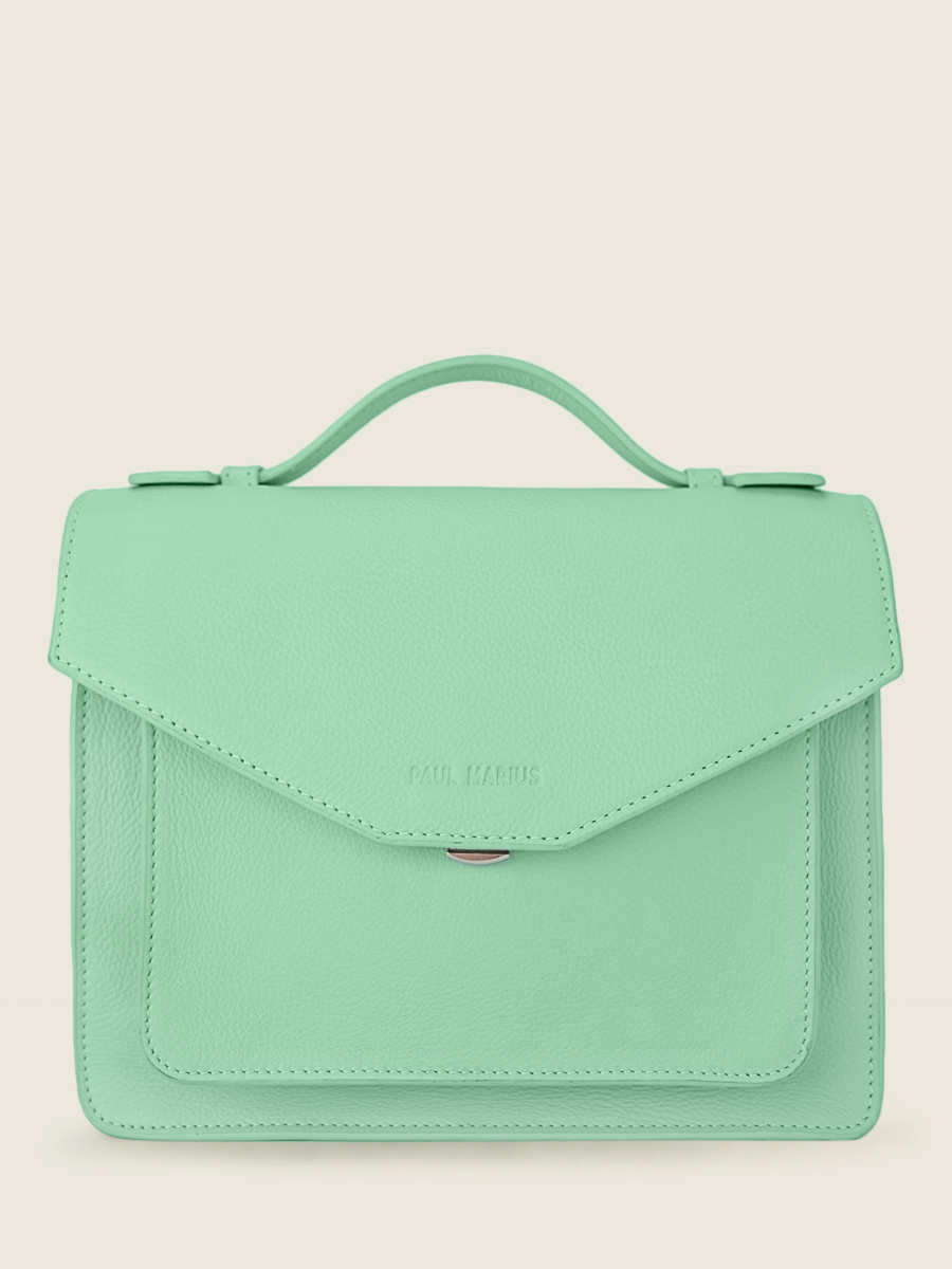 green-leather-cross-body-bag-for-women-simone-pastel-mint-paul-marius-front-view-picture-w33-pt-gr