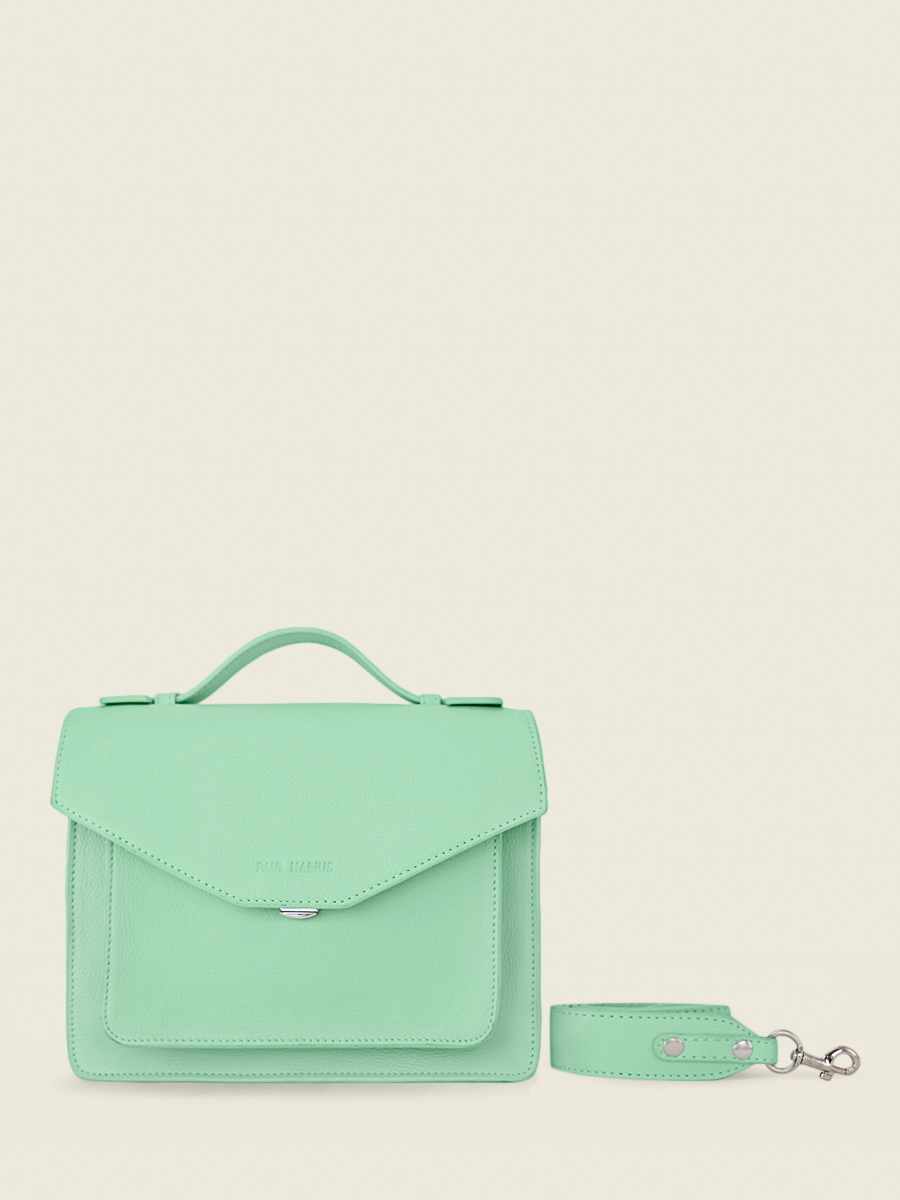 green-leather-cross-body-bag-for-women-simone-pastel-mint-paul-marius-focus-material-picture-w33-pt-gr