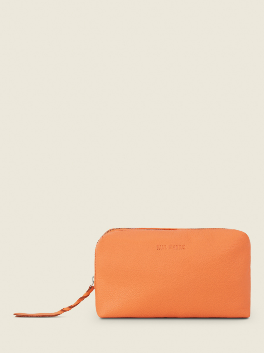 orange-leather-wallet-for-women-adele-pastel-apricot-paul-marius-front-view-picture-m500-pt-o