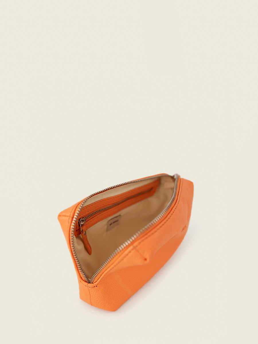Orange makeup bag top