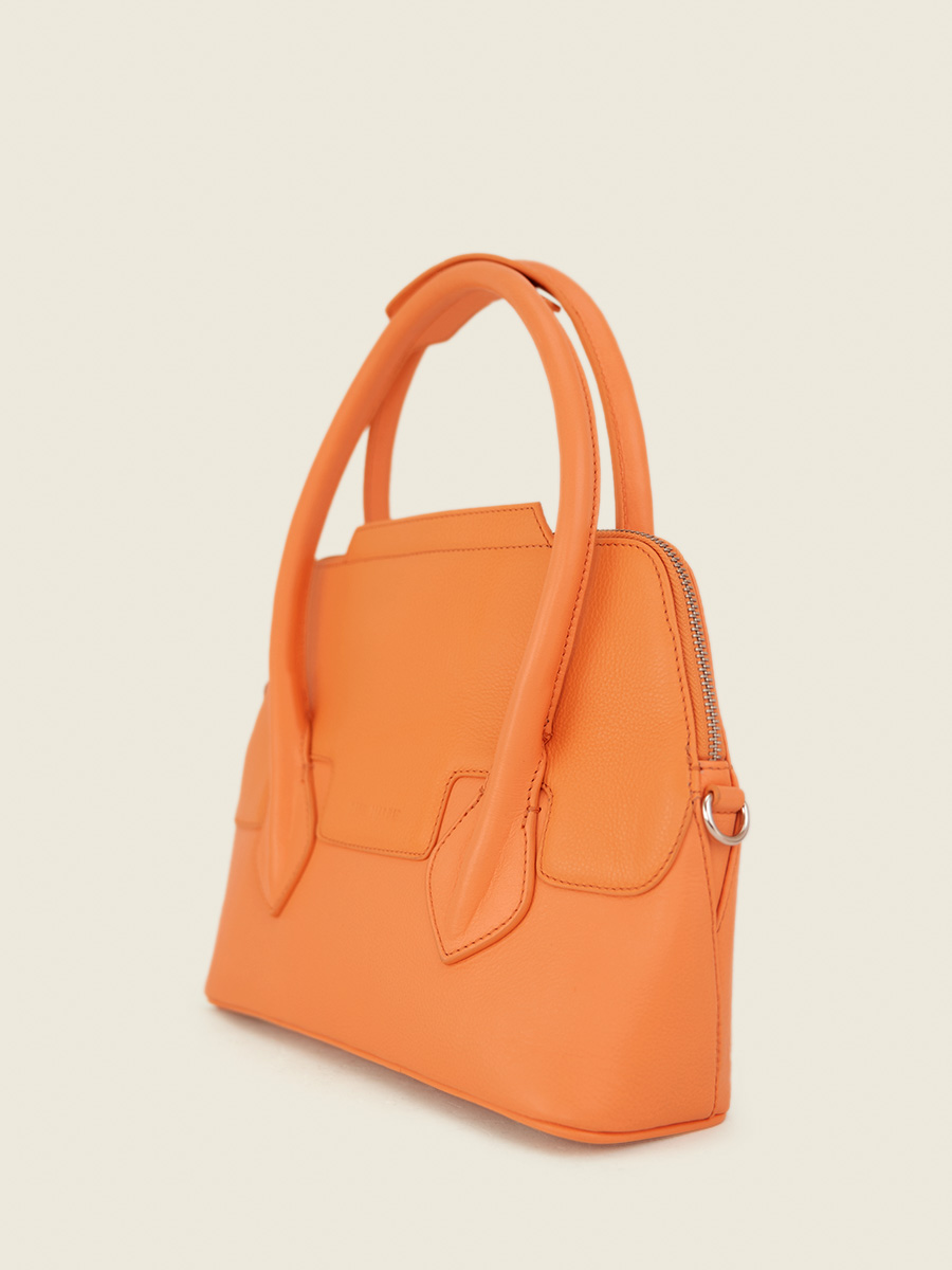 orange-leather-handbag-for-women-gisele-s-pastel-apricot-paul-marius-back-view-picture-w32s-pt-o