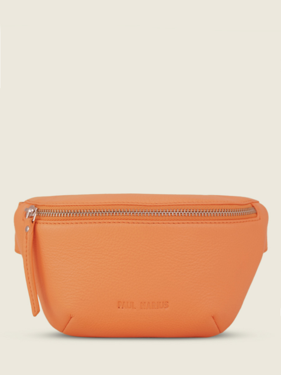 mini-orange-leather-fanny-pack-labanane-xs-pastel-apricot-paul-marius-side-view-picture-m503xs-pt-o